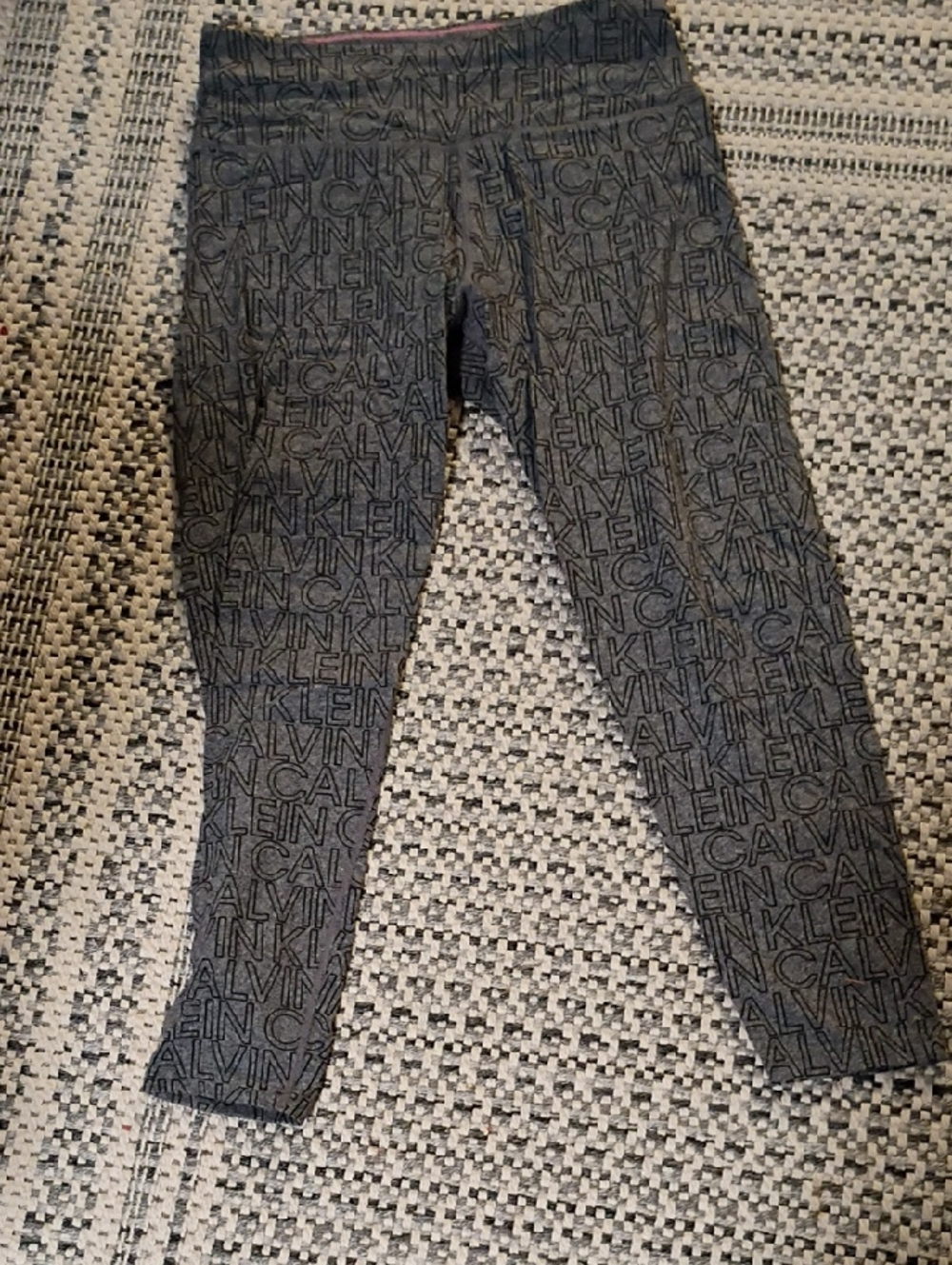 Calvin Klein Black All-Over Logo Leggings